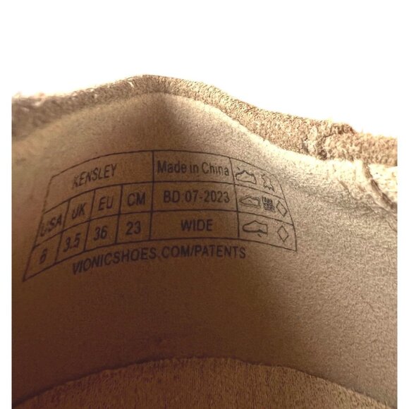 Vionic Womens Kensley Slip-On Loafers Taupe Suede Size 6 Wide - Picture 5 of 10